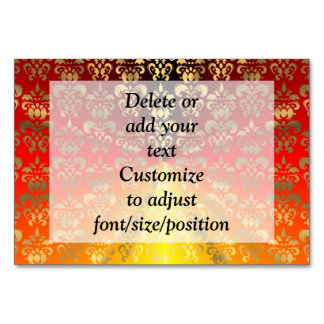 Numeração De Mesa Cor damasco de laranja e ouro