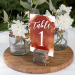 Numeração De Mesa Cor de Laranja Simples Moderna Queimada<br><div class="desc">Estas placas de Número Simples de Tabelas Laranja Queimadas e Queimadas farão a adição perfeita às suas mesas de eventos. A aquarela dá uma pop de design,  mas mantendo uma aparência moderna. Esta placa de número de tabela é perfeita para eventos inspirados no outono e decoração.</div>