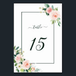 Numeração De Mesa Cora o número cor-de-rosa da mesa do casamento da<br><div class="desc">Este cartão do número da mesa do casamento caracteriza flores pintadas da aguarela cora dentro rosa,  branco,  e folha do verde com um quadro retangular. Para uma personalização mais avançada deste design,  clique por favor "personalizam mais" a relação.  Os artigos de harmonização estão igualmente disponíveis.</div>