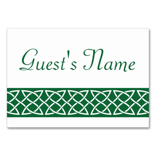 Numeração De Mesa Corações Celtas em Mesa Verde (Frente)