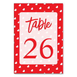 Numeração De Mesa Corações Feliz Dia dos Namorados Padrão de Amor Mo