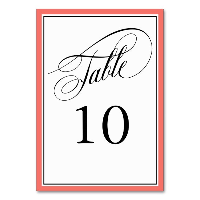 Numeração De Mesa Coral de Números de Tabela de Casamento de Script  (Verso)