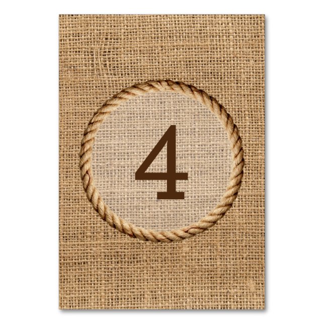 Numeração De Mesa Corda ondulada do campo (Frente)