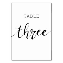 Numeração De Mesa Cores Editáveis, Esboço Coração Bestial Três Casam