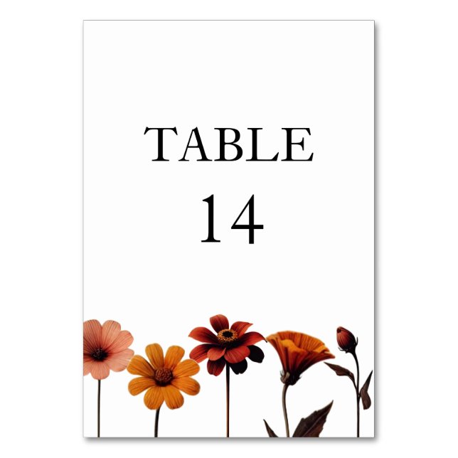 Numeração De Mesa Cores Vermelhas e Laranja Laranja Laranja Laranja  (Frente)