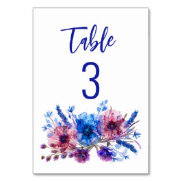 Numeração De Mesa 💍 Cornflower e Lavanda