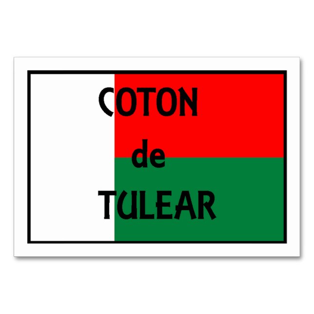 Numeração De Mesa coton name flag Madagascar.png (Frente)