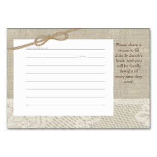 Numeração De Mesa Country Romance Burlap e Lace Recipientes