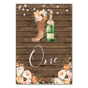 Numeração De Mesa Country Western Boots and Bubble Large Banner