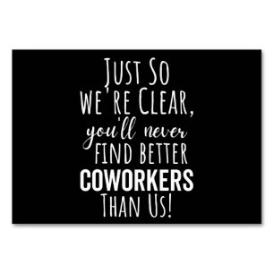 Numeração De Mesa Coworker Goodbye   Deslocamento de Colaboradores  