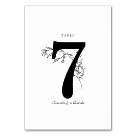 Numeração De Mesa Crest Preto e Branco Elegante