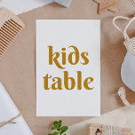 Numeração De Mesa Crianças de casamento simples e minimalistas amare<br><div class="desc">Simples e minimalista sinal de mesa nas cores amarela,  arenosa e ocre da mostarda. Adequado para aniversário,  aniversário e qualquer outra festa. Entre em contato comigo se precisar de itens adicionais.</div>