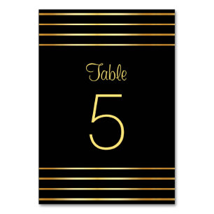 Numeração De Mesa Criativo, negro e Dourado Modelo moderno