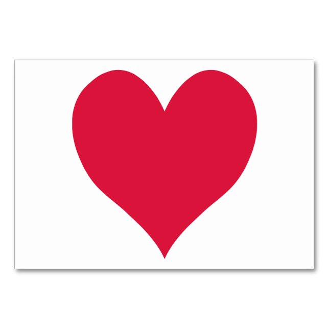 Numeração De Mesa Crimson Cute Heart (Frente)