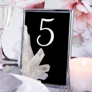 Numeração De Mesa Cristais Brancos no Casamento Negro
