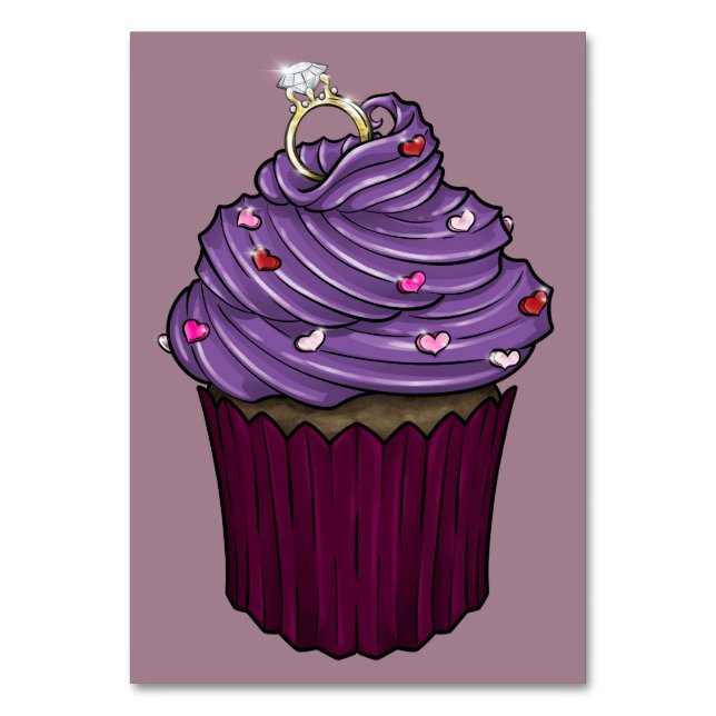 Numeração De Mesa Cupcake de proposta doce (Frente)