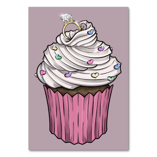 Numeração De Mesa Cupcake de proposta doce (Frente)