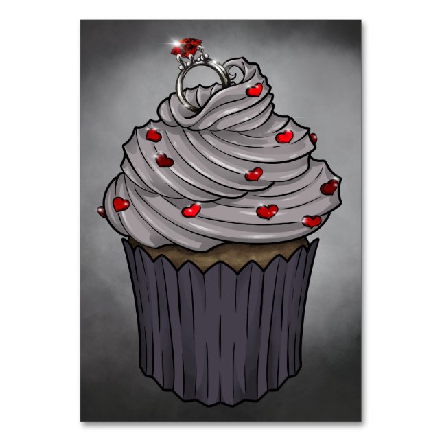 Numeração De Mesa Cupcake de proposta doce (Frente)