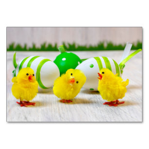 Numeração De Mesa Decoração da Páscoa - Ovos e pintinhos de Pásc