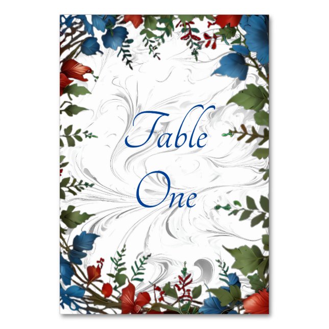 Numeração De Mesa Decoração de casamento temática linda, elegante e  (Frente)