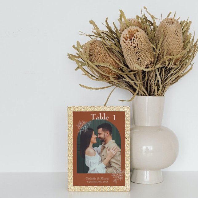 Numeração De Mesa Decoração do casamento de laranja queimada (Criador carregado)