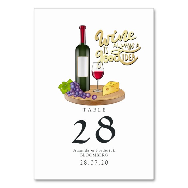 Numeração De Mesa Degustação de Queijo e Vinho (Frente)