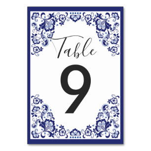 Numeração De Mesa Delfts Blauw   Recepção de Casamento Holandesa Azu