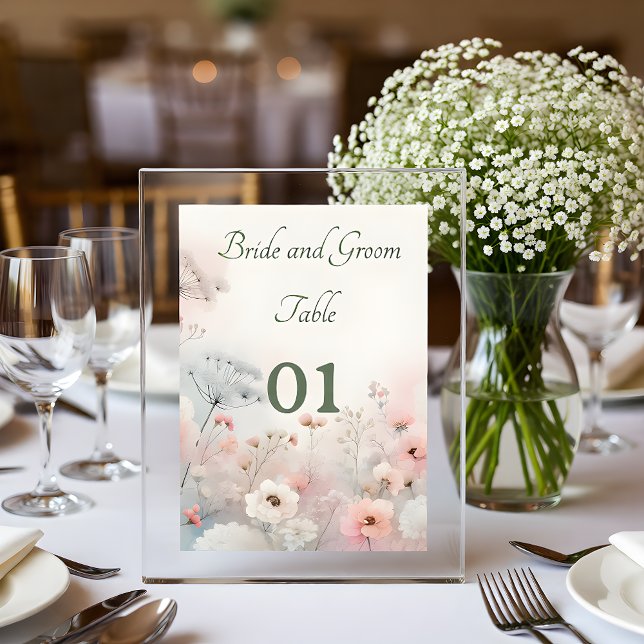 Numeração De Mesa Delicate Queen Anne's Lace Wedding Table Card (Criador carregado)