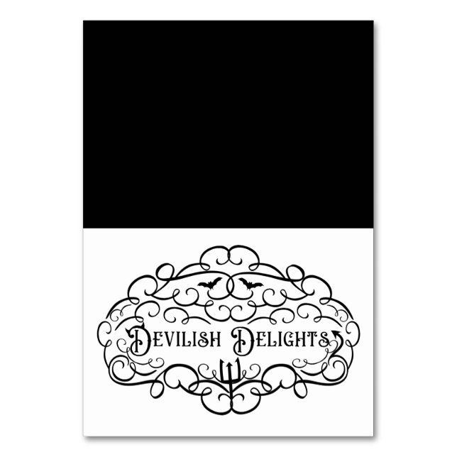 Numeração De Mesa Delícias Diabólicas Tenda de Comida de Halloween V (Frente)