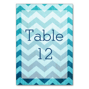 Numeração De Mesa Denim Chevron por Shirley Taylor