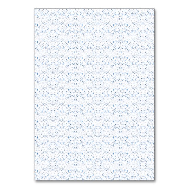 Numeração De Mesa Desenho delicado e azul claro repetindo em (Frente)
