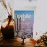 Numeração De Mesa Deserto Elegante | Casamento Personalizado Cactus<br><div class="desc">Os números das mesas melhoram a aparência da sua capa de mesa e colocam o toque final no seu dia especial. Impressão personalizada dos nomes ou números das suas mesas. A impressão frente e verso está incluída no preço. Adicione seu texto personalizado a este design usando as caixas "Editar este...</div>