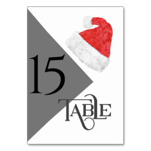 Numeração De Mesa Design de Casamento Festivo Santa Hats