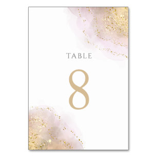 Numeração De Mesa design de escala de aquarela Número 8