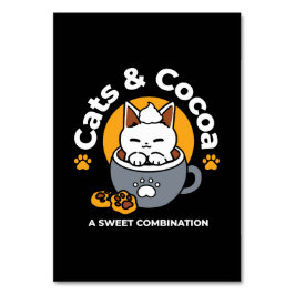 Numeração De Mesa Design de Mug Feriado com Cozy Cat e Cookies de Pa