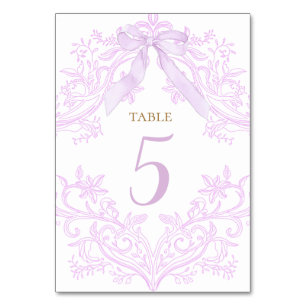 Numeração De Mesa design de número de mesa em lilás roxo aquarela