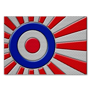 Numeração De Mesa Design de Roundel de Mod em Estilo de Fibra de Car