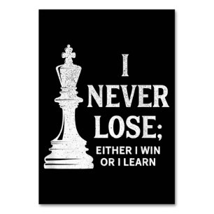 Numeração De Mesa Design de Xadrez Clássico, Eu Nunca Perder; Eu Tam