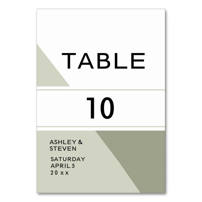 Numeração De Mesa Design geométrico (Frente)