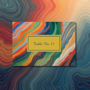 Numeração De Mesa destino africano pastel abstrato marble