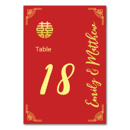 Numeração De Mesa Detalhes do quadro do ouro de casamento chinês dup