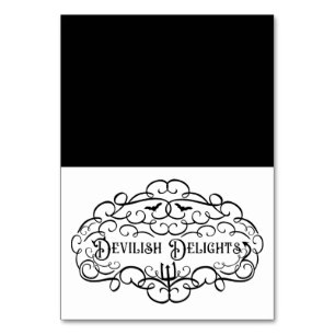 Numeração De Mesa Devilly Delights Vintage Halloween Comida Tent