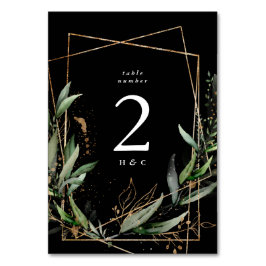 Numeração De Mesa Diamante Geométrico Dourado Eucalyptus Premium Ony