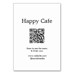 Numeração De Mesa Digitalização do restaurante Café para ver o pedid