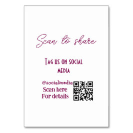 Numeração De Mesa Digitalizar para compartilhar marcações em mídia s