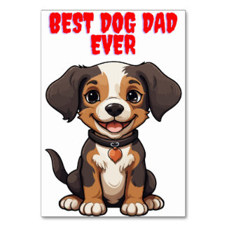 Numeração De Mesa dog dad fathers day cards