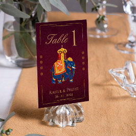 Numeração De Mesa Dourada e vibrante Festa de casamento tradicional 