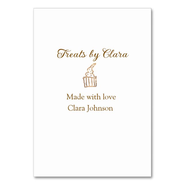 Numeração De Mesa Dourada faísca trata padaria feita com nome de adi (Frente)