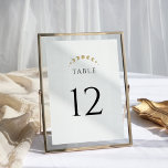 Numeração De Mesa Dourado Casamento Celestial<br><div class="desc">Guie seus convidados com os "Números de Mesa de Casamento Celestial Dourado". Contra um fundo branco limpo,  os elementos celestes do ouro. As fases da lua subtilmente integradas na design simbolizam a progressão das mesas,  criando uma jornada celestial para seus convidados.</div>