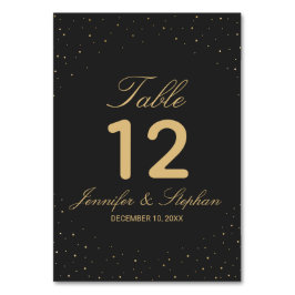 Numeração De Mesa Dourado Chic Moderno Esboçado nos Números de Tabel